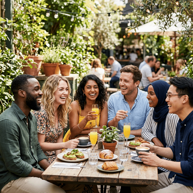 Friends laughing